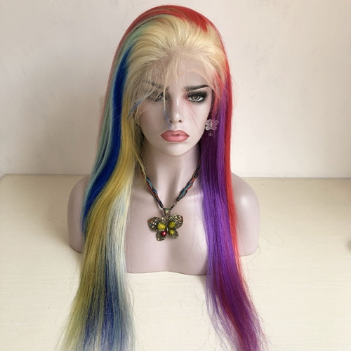 Rainbow Of Hair Wig Sidary Best Rainbow Human Hair Colorful Full